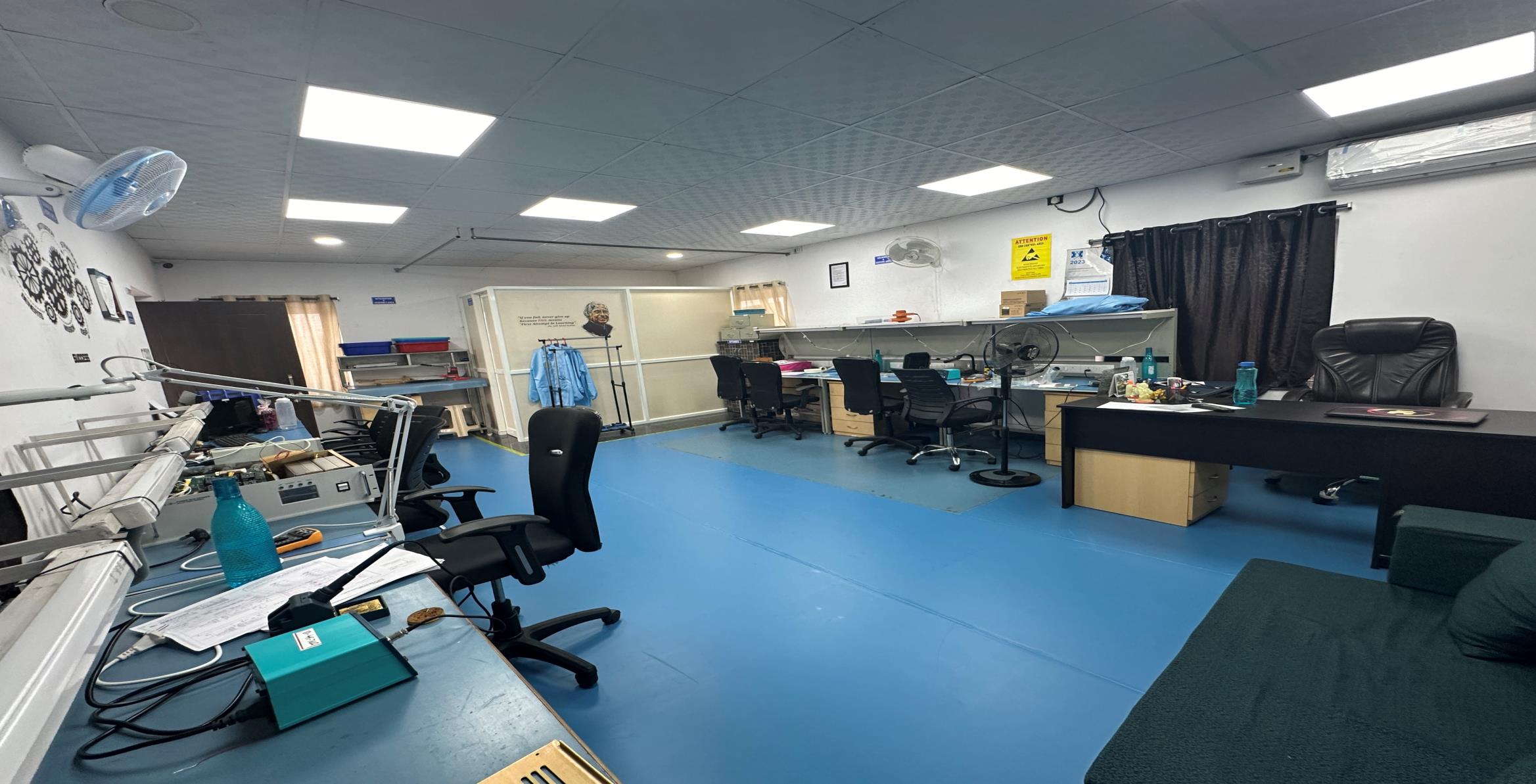 Pranay Aerospace facility — electronics assembly floor